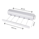 Waslijn Uittrekbaar - Wit - 3.75 meter - Ruimte Besparend - Roldrooglijn - Geschikt voor Binnen en Buiten