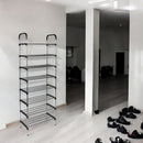 Schoenenrek met 8 Lagen – Ruimte voor 40 Paar Schoenen – Stevig Ontwerp van Metaal en Kunststof – Ruimtebesparend en Modern