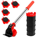 Möbelheber - Rot - 5-teiliges Set - Einfaches Bewegen von Möbeln - Möbellift - Möbeltransporter