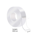 Doppelseitiges Klebeband extra stark – 300 cm x 25 mm x 2 mm – transparent – ​​selbstklebendes Klebeband – Rolle Haushaltsklebeband