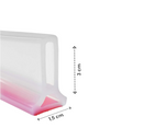 Wassersperre - Silikon - Transparent - 1 Meter - Selbstklebender Dichtstoffrand - Wasserschwelle - Duschschwelle