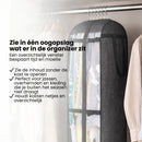 Kledinghoes met Hanger – Opvouwbare Kleding Organizer – Kleding Opbergzak met Rits & Venster – Kleding Transporthoes – Geschikt voor Verhuizen & Reizen – 127 x 60 x 25 cm – Zwart
