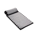 Spijkermat Set met Kussen - 64x44 cm - Zwart - Acupressuur Mat & Spijkerbed - Inclusief Acupunctuur Kussen - Shakti Massage Ervaring