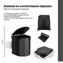 Pop-up Douchetent & Toilet Tent – Camping Douchetent met Opvouwbaar Toilet – Privacy Tent Camping, Festival & Strand – Inclusief Draagtas, Grondpinnen en Scheerlijnen – 190 cm Hoog – Zwart