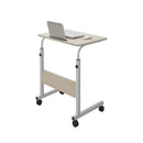 Verstelbare Laptoptafel op Wielen – In Hoogte Verstelbaar (71-98 cm) – 60 cm Breed – Compact Bureau – Verrijdbaar Laptoptafeltje voor Thuis & Kantoor – Wit