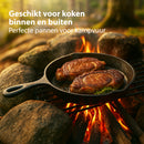 Chefino Gietijzeren Pannenset – 3-delige Skillet Set – Pannenset Inductie – Gietijzeren Pan voor BBQ, Oven en Fornuis – PFAS-vrij en Krasbestendig