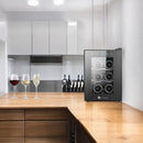 Wijnkoelkast - Wijnklimaatkast voor 6 Flessen - Zwart - Instelbare Temperatuur van 5°C tot 18°C - Energielabel E