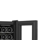 Wijnkoelkast - Wijnklimaatkast voor 6 Flessen - Zwart - Instelbare Temperatuur van 5°C tot 18°C - Energielabel E