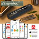 Chefino Slimme Draadloze Vleesthermometer – Bluetooth 5.3 BBQ Thermometer met App – Digitale Kernthermometer voor Grillen, Braden, Oven, Inductie en BBQ – Tot 250m Bereik
