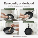 Gietijzeren Koekenpan Set 3-delig – Skillet Set Ø16, Ø19,5 & Ø24,5 cm –  Pre-seasoned Gietijzer – Geschikt voor Inductie, Gas, Oven & BBQ – Inclusief Siliconen Handgrepen
