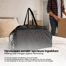 Kledinghoes met Hanger – Opvouwbare Kleding Organizer – Kleding Opbergzak met Rits & Venster – Kleding Transporthoes – Geschikt voor Verhuizen & Reizen – 127 x 60 x 25 cm – Zwart