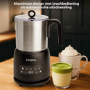 Chefino Melkopschuimer – PFAS-vrij & RVS – 4 Programma’s – Warm & Koud Opschuimen – 300 ml – 550 W – Automatische Uitschakeling – Vaatwasserbestendig – Zwart/Zilver