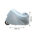 Motorradabdeckung - wasserabweisend - 250 x 140 cm - Silber mit Reflexion - Motorradabdeckung außen wasserabweisend - Motorradabdeckung