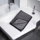 Trockentuch Badezimmer - 2 Stück - 50x35 cm - Grau - Mikrofasertuch - Autowaschlappen