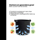 Kweekzak 40 cm – Stoffen Kweekpot met Handgrepen – Ademend & Herbruikbaar – Groeizak voor Groenten, Fruit en Kruiden – Zwarte Plantenbak Buiten & Binnen – 32L