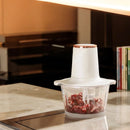 Hakmolen met Glazen Kom - Elektrisch - Food Chopper - 2 Snelheden - 2 Liter