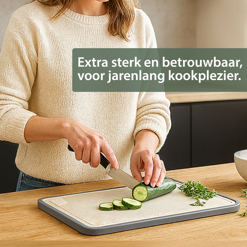 Dubbelzijdige Titanium Snijplank - 38 x 26 cm - Hygiënisch, Duurzaam & Onmisbaar in Elke Keuken