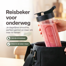Chefino Blender 1400W – Krachtige Smoothie Blender met Glazen Kan 1,5L – Inclusief 700 ml To-Go Beker – 6-Blads & 4-Blads Mes – IJscrusher – Zelfreinigend – Keukenblender voor Smoothies & Shakes
