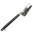 Grillbürste mit Schaber – Grillzubehör – Grill-Reinigungsbürste für alle Marken geeignet – 2 in 1 – Grill-Drahtbürste – Edelstahl – Silber