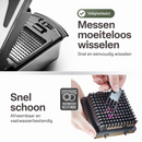 Chefino Multi - Groentesnijder Set 12-delig – Mandoline Snijder & Groentehakker – Blokjessnijder, Julienne Snijder & Rasp – Groente Snijder met Opvangbak 1L – Keukensnijder met 7 Snijopties