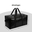 Opbergtassen XL - Zwart - 4 Stuks - 92 Liter - Verhuistassen - Big Shopper - Waterdicht - Opbergzak met Handvat (kopie)