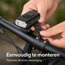 USB Oplaadbare Fietsverlichting Set – Voor- en Achterlicht – LED Fietslamp – Spatwaterdicht – Batterij-indicatie – Eenvoudige Montage