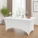Rechthoekige Tafelhoes Stretch – 180 x 75 x 75 cm – Elastisch & Strak – Wasbaar – Wit – Voor Feesten, Beurzen & Evenementen (kopie)
