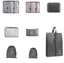 Packwürfel – Schwarz – 9-teiliges Set – Packwürfel Kompression – Optimale Kofferaufteilung (Kopie)