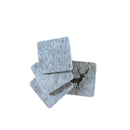 Untersetzer - Grau mit Elch - 4 Stück - Filz - Doppelseitig - Tischschutz - Untersetzer für Gläser