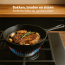 Chefino Gietijzeren Pannenset – 3-delige Skillet Set – Pannenset Inductie – Gietijzeren Pan voor BBQ, Oven en Fornuis – PFAS-vrij en Krasbestendig