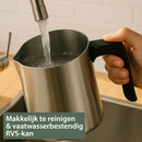 Chefino Melkopschuimer – PFAS-vrij & RVS – 4 Programma’s – Warm & Koud Opschuimen – 300 ml – 550 W – Automatische Uitschakeling – Vaatwasserbestendig – Zwart/Zilver