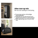 Kledinghoes met Hanger – Opvouwbare Kleding Organizer – Kleding Opbergzak met Rits & Venster – Kleding Transporthoes – Geschikt voor Verhuizen & Reizen – 127 x 60 x 25 cm – Zwart