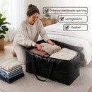 Opbergtassen XL - Zwart - 4 Stuks - 92 Liter - Verhuistassen - Big Shopper - Waterdicht - Opbergzak met Handvat (kopie)
