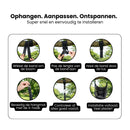 Hangstoel met Kussen – Hangende Stoel voor Binnen en Buiten – Inclusief Ophangset – Belastbaar tot 125 kg – Katoenen Hangstoel voor Tuin, Balkon, Slaapkamer & Balkon – Zwart