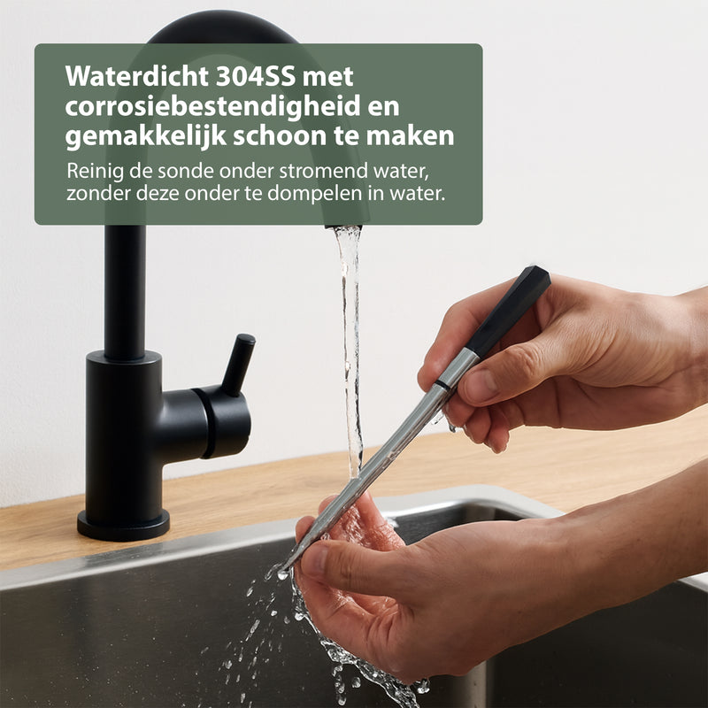 Chefino Slimme Draadloze Vleesthermometer – Bluetooth 5.3 BBQ Thermometer met App – Digitale Kernthermometer voor Grillen, Braden, Oven, Inductie en BBQ – Tot 250m Bereik