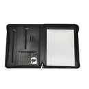 Conferentiemap met Rits - Conferentiemap A4 - Luxe Schrijfmap Opbergmap A4 - Documentenmap Werkmap - Kantoor Conferentie Map - Zwart