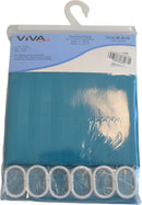 Douchegordijn - Petrol - 180 cm x 180 cm - Inclusief ringen - Anti Schimmel - Polyester - Badgordijn