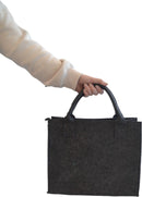 Boodschappentas Vilt - Zwart - 35 x 20 x 28 cm - Vilten tas - Stevige tas - Goodiebag - Shopper - Handtas