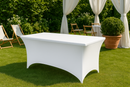 Rechthoekige Tafelhoes Stretch – 180 x 75 x 75 cm – Elastisch & Strak – Wasbaar – Wit – Voor Feesten, Beurzen & Evenementen (kopie)