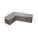 L-vorm Loungeset Hoes - 215x215x85x70 cm – Water & UV-bestendig – Beschermhoes voor Hoekbank – Met Gespen & Opbergzak