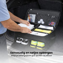 Golf Organizer Tas voor Kofferbak – Golf Accessoire Opbergbox met Schoenenvak – Waterafstotende Golf Opbergtas met Verstelbare Vakken – Golf Cadeau voor Heren & Dames – Zwart
