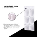 Schoenenkast Hangend - Schoenenzak 6 vakken - Opbergen van Schoenen aan Deur - Schoenenzak Wit - Oplossing voor rondslingerende schoenen - Hoogwaardige Schoenenkast