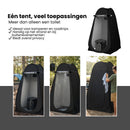 Pop-up Douchetent & Toilet Tent – Camping Douchetent met Opvouwbaar Toilet – Privacy Tent Camping, Festival & Strand – Inclusief Draagtas, Grondpinnen en Scheerlijnen – 190 cm Hoog – Zwart