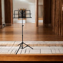 Notenständer zusammenklappbar und verstellbar – Schwarz – 140 cm – Notenhalter – Notenständer 