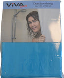 Douchegordijn - Blauw - 180 cm x 180 cm - Inclusief ringen - Anti Schimmel - Polyester - Badgordijn