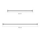 Ausziehbare Duschstange – Silber – 66 cm bis 99 cm – Universal – Duschstange ohne Bohren – Verstellbare Duschstange 