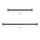 Ausziehbare Duschstange – Schwarz – 66 cm bis 99 cm – Universal – Duschstange ohne Bohren – Verstellbare Duschstange 