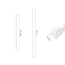 Kleiderstange verstellbar von 40,5 cm bis 71 cm – 2 Stück – Weiß – verstellbare Kleiderstange – Duschstange – Garderobenstange
