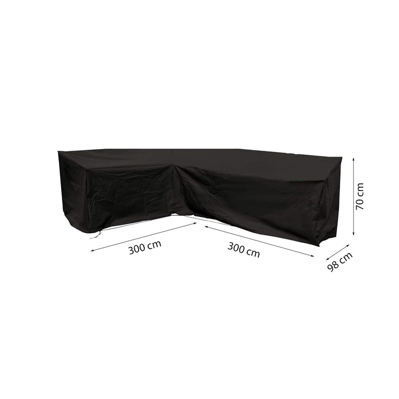 Beschermhoes voor Tuin set - Lounge set - 300x98x70cm - Zwart - De ideale bescherming voor je tuinmeubelen