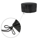 Tuinmeubelhoes Rond - 128 cm x 71 cm - Zwart - Beschermhoes voor je Tuinset - Tuinmeubelbeschermhoes